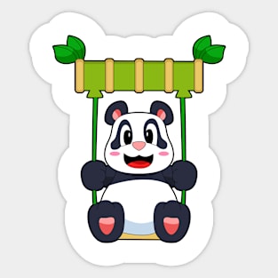 Panda Bamboo Swing Sticker